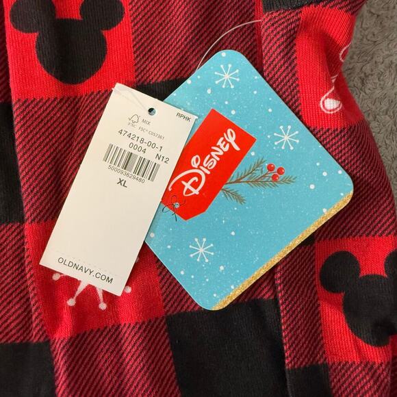Old Navy Disney Mickey Mouse Ears Pijama Set, Red/Black, XL - Picture 5 of 6